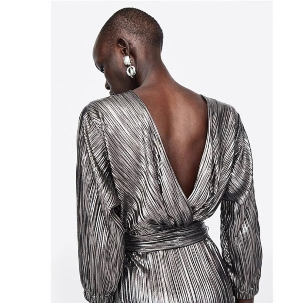 Shimmery Zara metallic dress REVERSIBLE